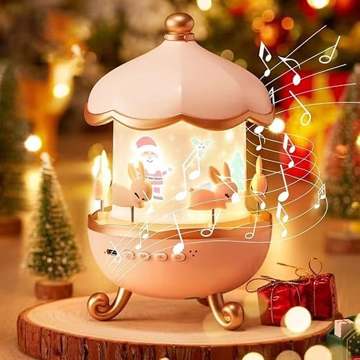 STEFLON Children's Night Light Rabbit Sky Projector – 360° Rotating LED Galaxy Projector with 6 Film Sets & 5 Colors – Star Projection Lamp for Kids Room, Nursery, Bedroom – Magical Bunny Night Light.