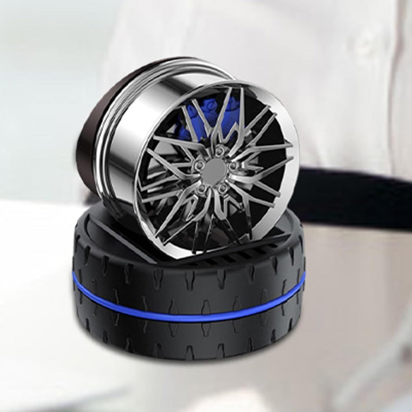 Rotary Solar Car Air Freshener – Stylish Wheel Design | Solar Powered Car Perfume