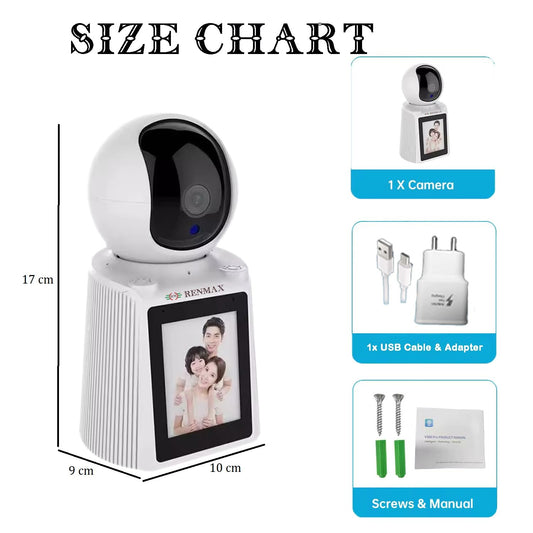 1080p Video Calling WiFi CCTV Camera Two-Way Audio Night Vision Motion Detection Security Camera (1 Channel)