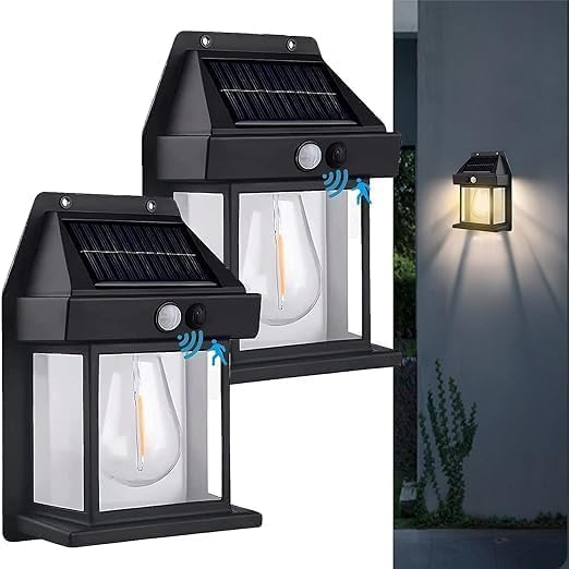 Solar Interaction Wall Lamp with 800LM Brightness 1800 mAh Battery Capacity + 120 deg Sensing Angle of Infrared Induction for Home Use Pack of 1