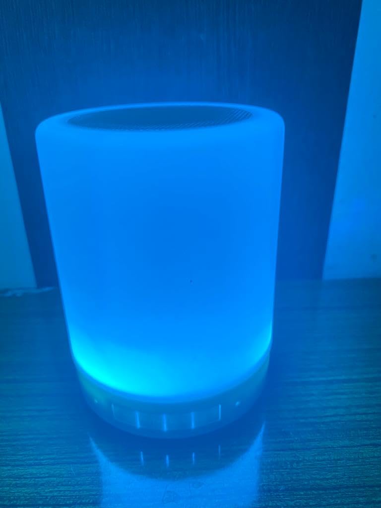 Wireless Night Light LED Touch Lamp Speaker with Portable Bluetooth & HiFi Speaker with Smart Colour Changing Touch Control USB Rechargable (Multicolor)