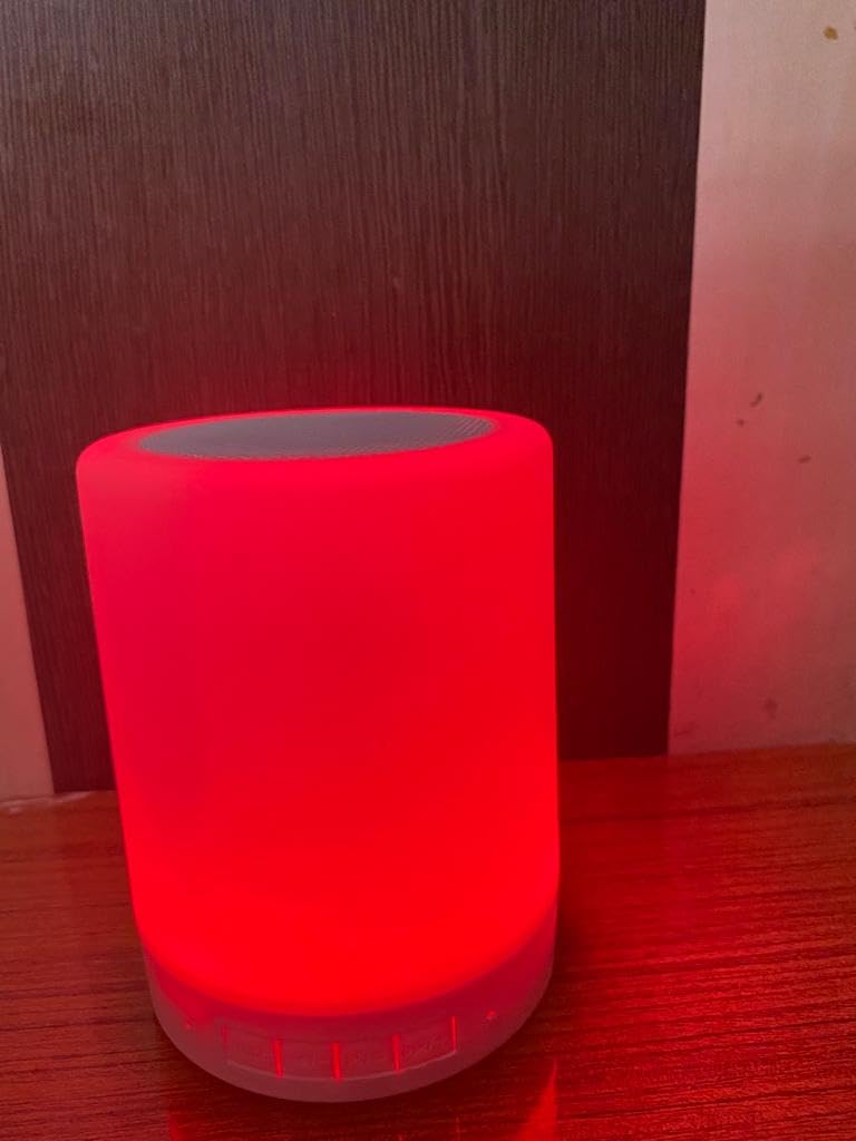 Wireless Night Light LED Touch Lamp Speaker with Portable Bluetooth & HiFi Speaker with Smart Colour Changing Touch Control USB Rechargable (Multicolor)