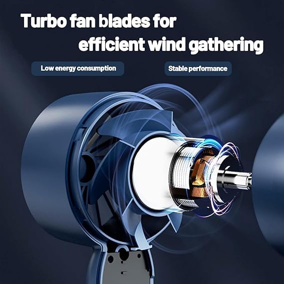 NETZILLA Portable Mini Handheld Fan USB Rechargeable 5 Feathers Large Airflow 3 Levels 2200mAh Battery With Mobile Stand of Air Flow Adjustment (ma)