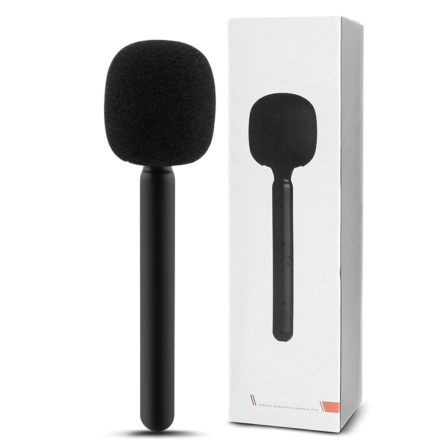 BKN Aluminum Alloy Wireless Microphone Handheld Stick | Interview, YouTube Video & Podcast | Stick with Windshield Foam | Plug and Play Portable Microphone Stick for Rode Wireless Go/DJI
