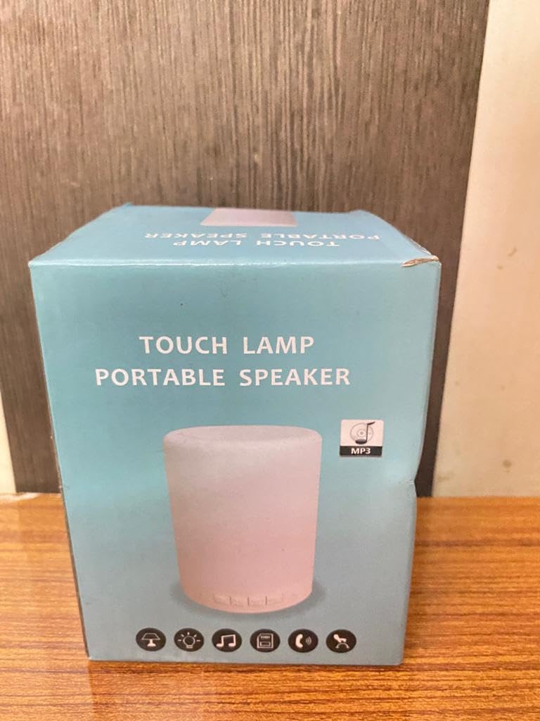 Wireless Night Light LED Touch Lamp Speaker with Portable Bluetooth & HiFi Speaker with Smart Colour Changing Touch Control USB Rechargable (Multicolor)