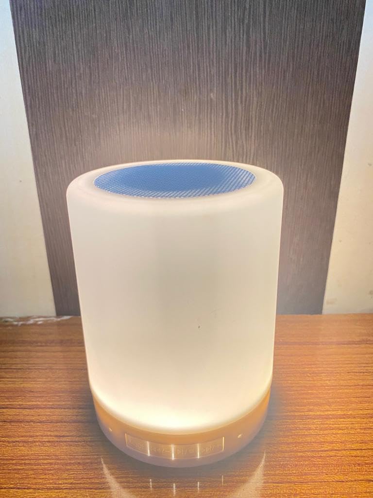 Wireless Night Light LED Touch Lamp Speaker with Portable Bluetooth & HiFi Speaker with Smart Colour Changing Touch Control USB Rechargable (Multicolor)