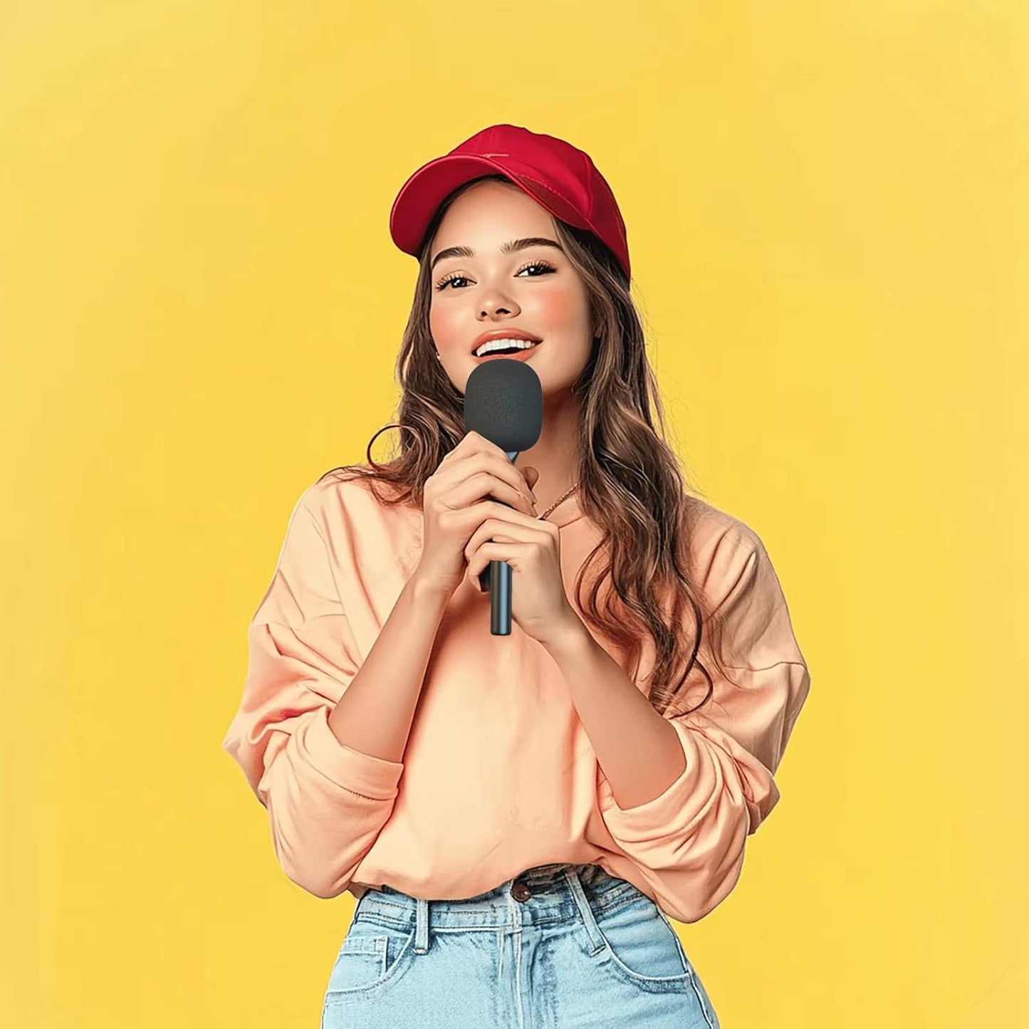 BKN Aluminum Alloy Wireless Microphone Handheld Stick | Interview, YouTube Video & Podcast | Stick with Windshield Foam | Plug and Play Portable Microphone Stick for Rode Wireless Go/DJI