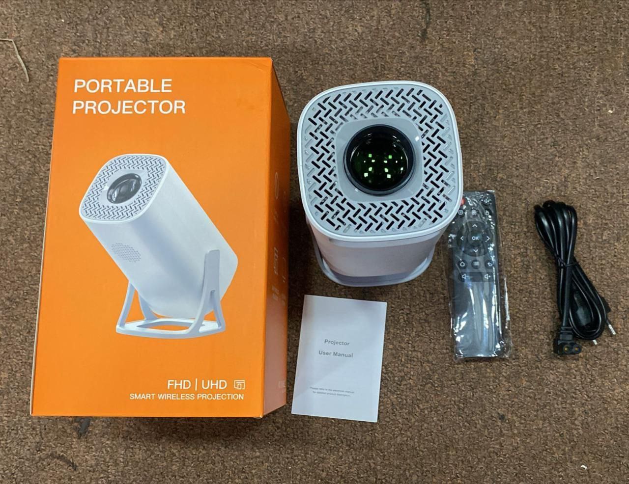 Mini Smart Android Projector With 4K Decoding FHD Display | Built-in OS | Wireless Screen Mirroring | Ultra Portable Design