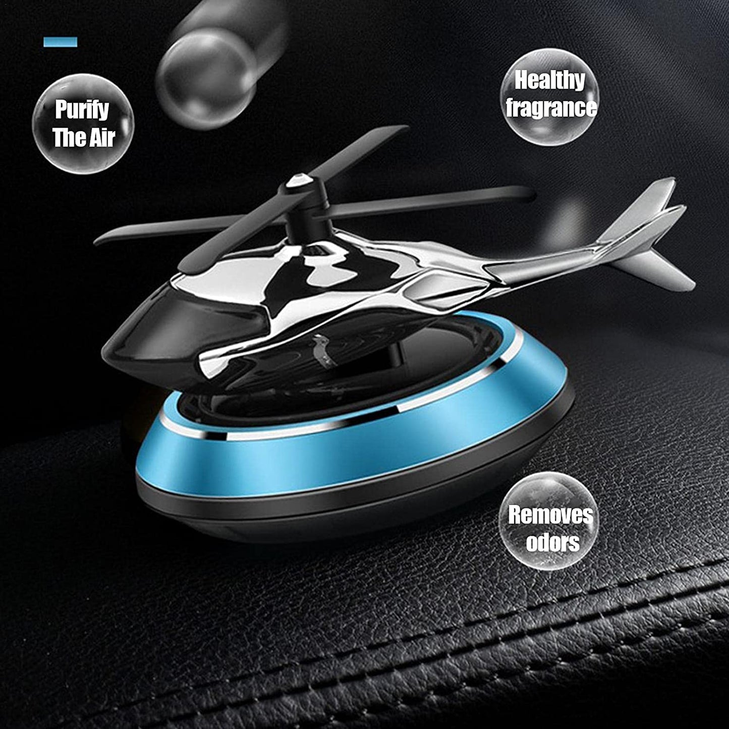 Universal Car Dashboard Aroma Diffuser – Helicopter Style| Rotating Blades Car Air Freshener with Long-Lasting Fragrance