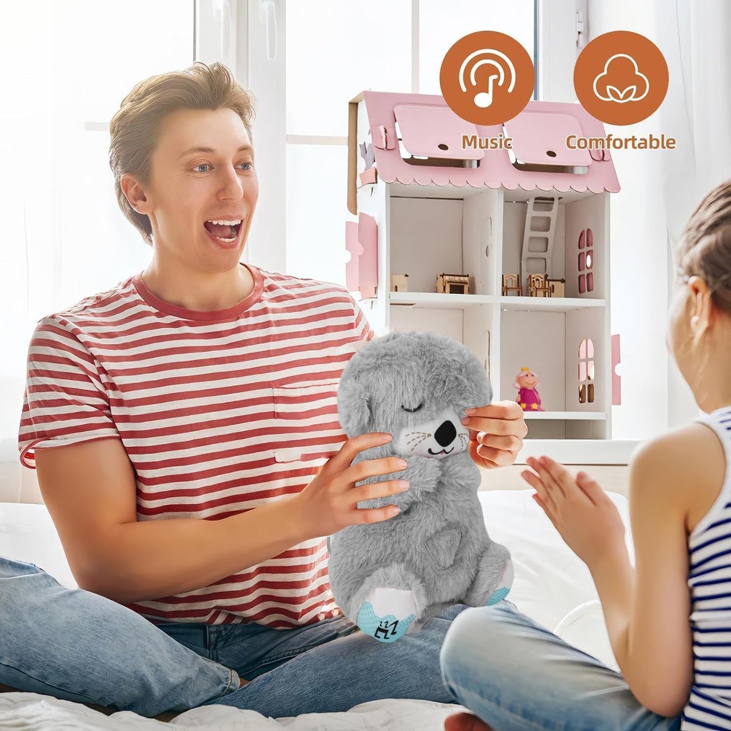 Breathing Sensory Plush Teddy Bear with Light & Soothing Music | Sleep Aid for Babies & Kids