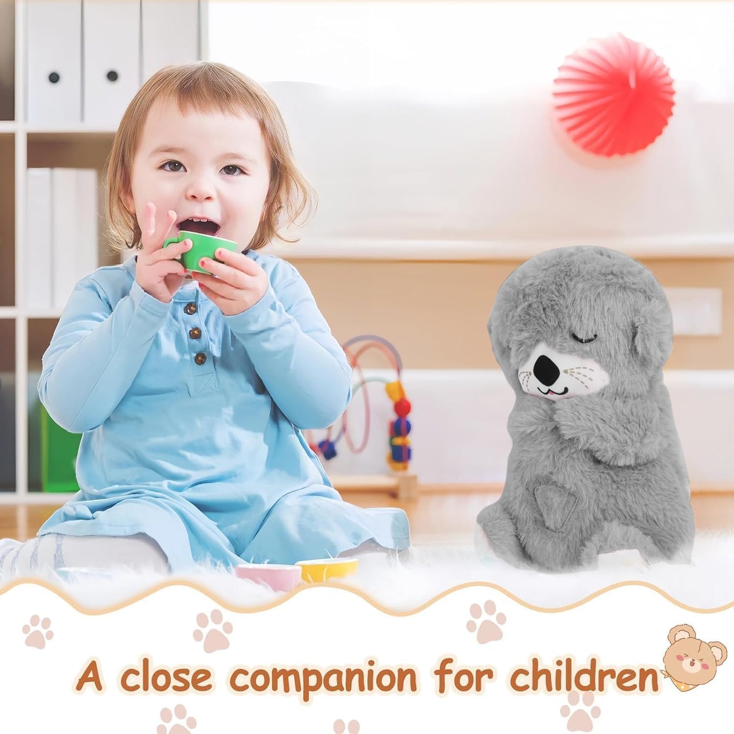 Breathing Sensory Plush Teddy Bear with Light & Soothing Music | Sleep Aid for Babies & Kids