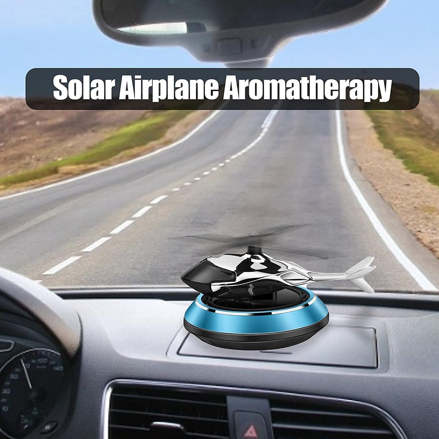 Universal Car Dashboard Aroma Diffuser – Helicopter Style| Rotating Blades Car Air Freshener with Long-Lasting Fragrance