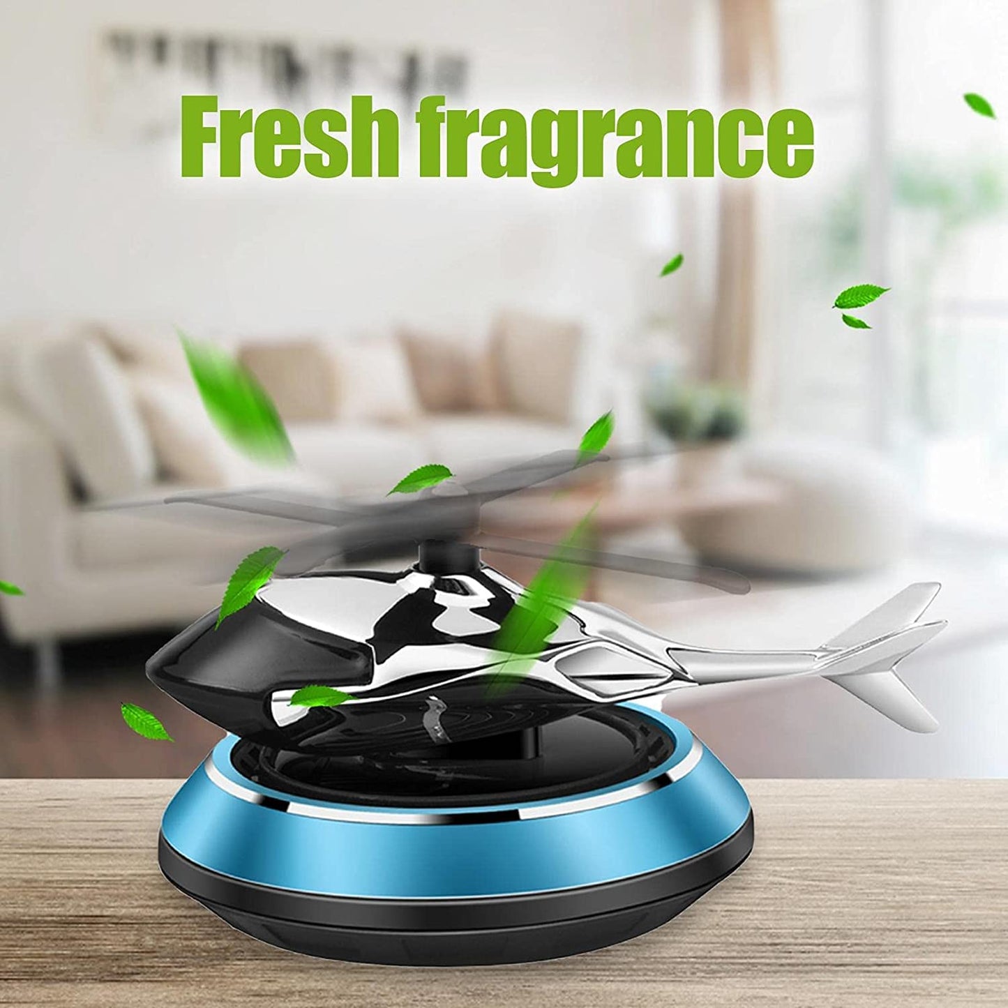 Universal Car Dashboard Aroma Diffuser – Helicopter Style| Rotating Blades Car Air Freshener with Long-Lasting Fragrance