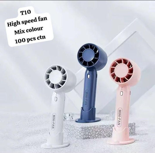NETZILLA Portable Mini Handheld Fan USB Rechargeable 5 Feathers Large Airflow 3 Levels 2200mAh Battery With Mobile Stand of Air Flow Adjustment (ma)